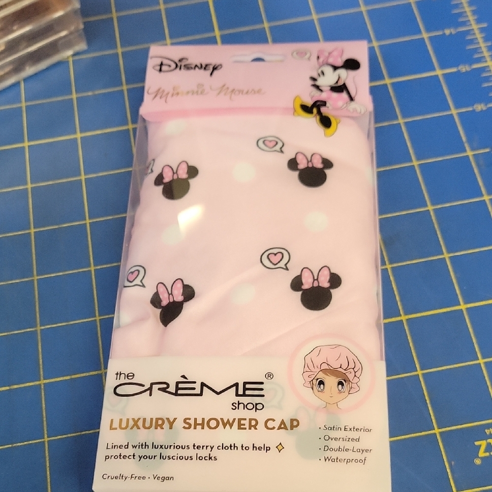 Disney Minnie Mouse Pink Polka Dot Shower Cap NWT